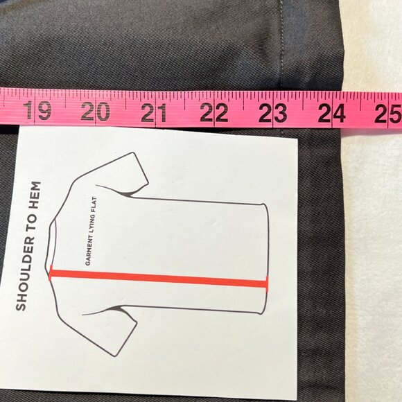 UNIQLO Women's Gray Utility drawstring cropped trench coat Jacket Sz M 97%Cotton - Picture 10 of 12